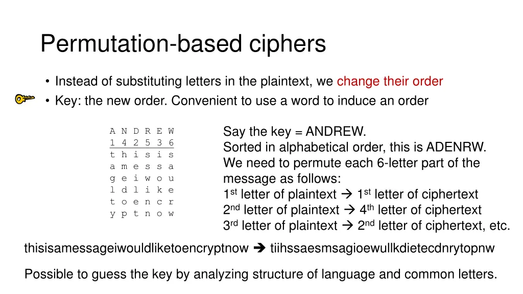 permutation based ciphers