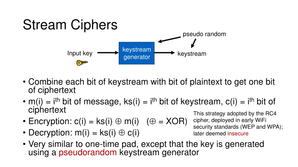 stream ciphers