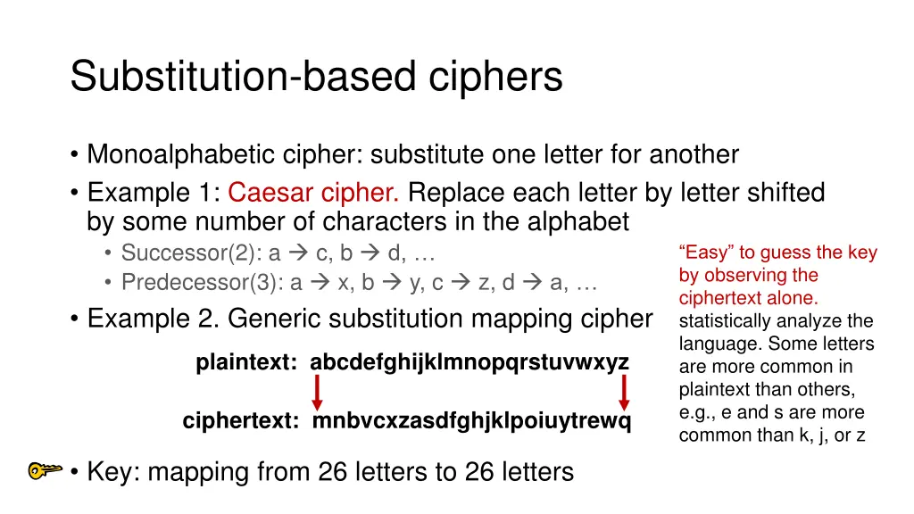 substitution based ciphers