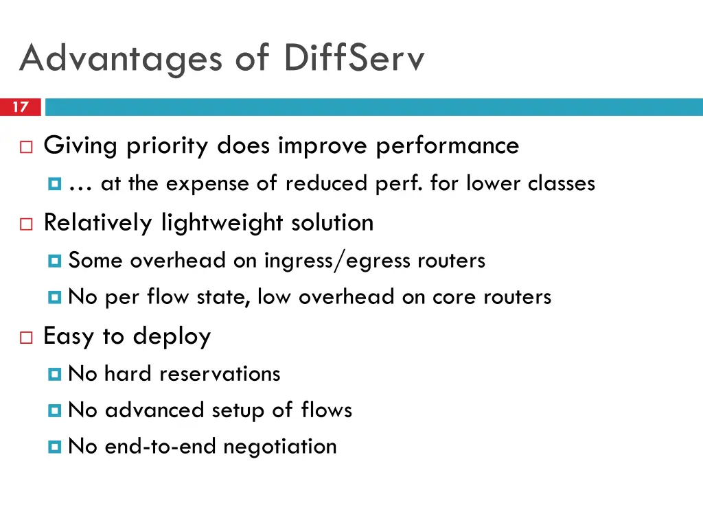 advantages of diffserv