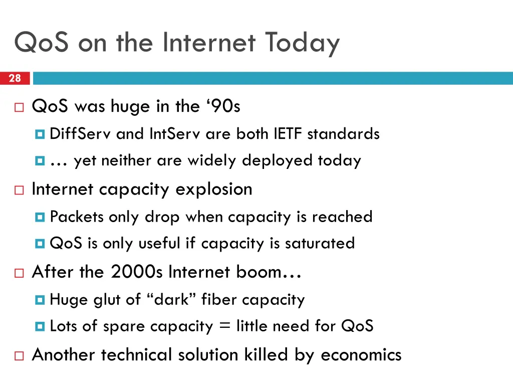 qos on the internet today