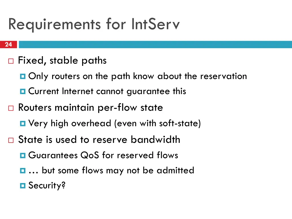 requirements for intserv