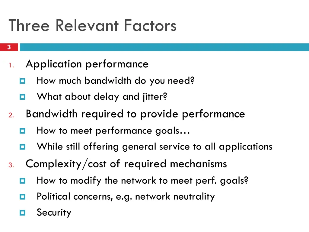 three relevant factors