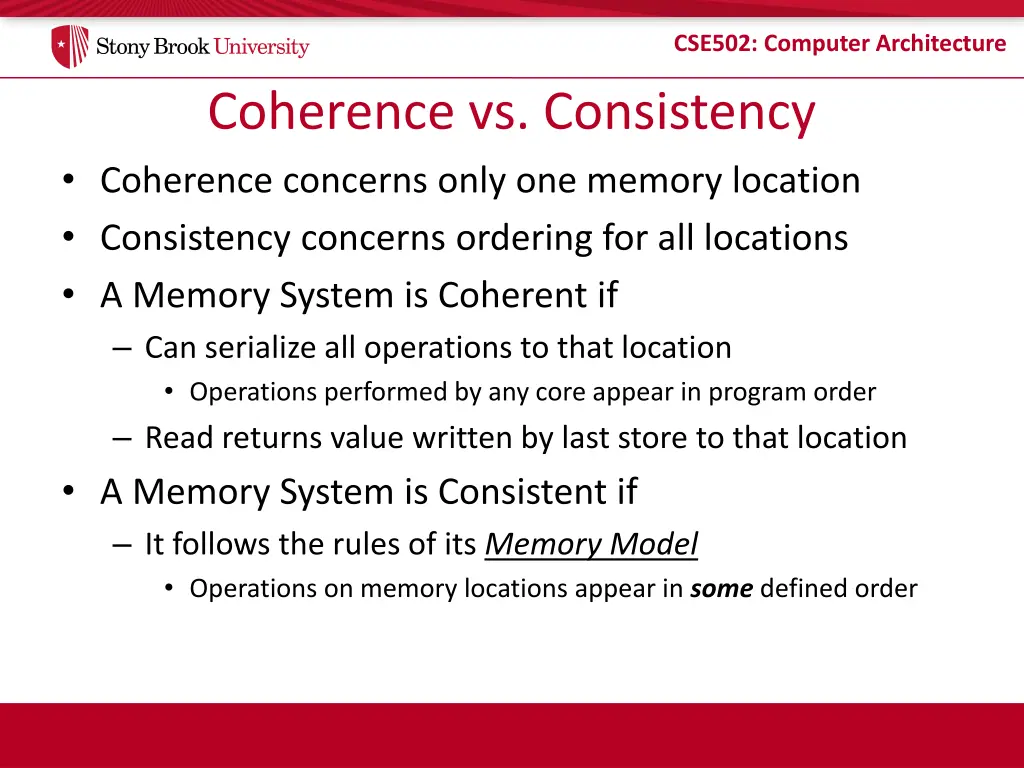 cse502 computer architecture 31