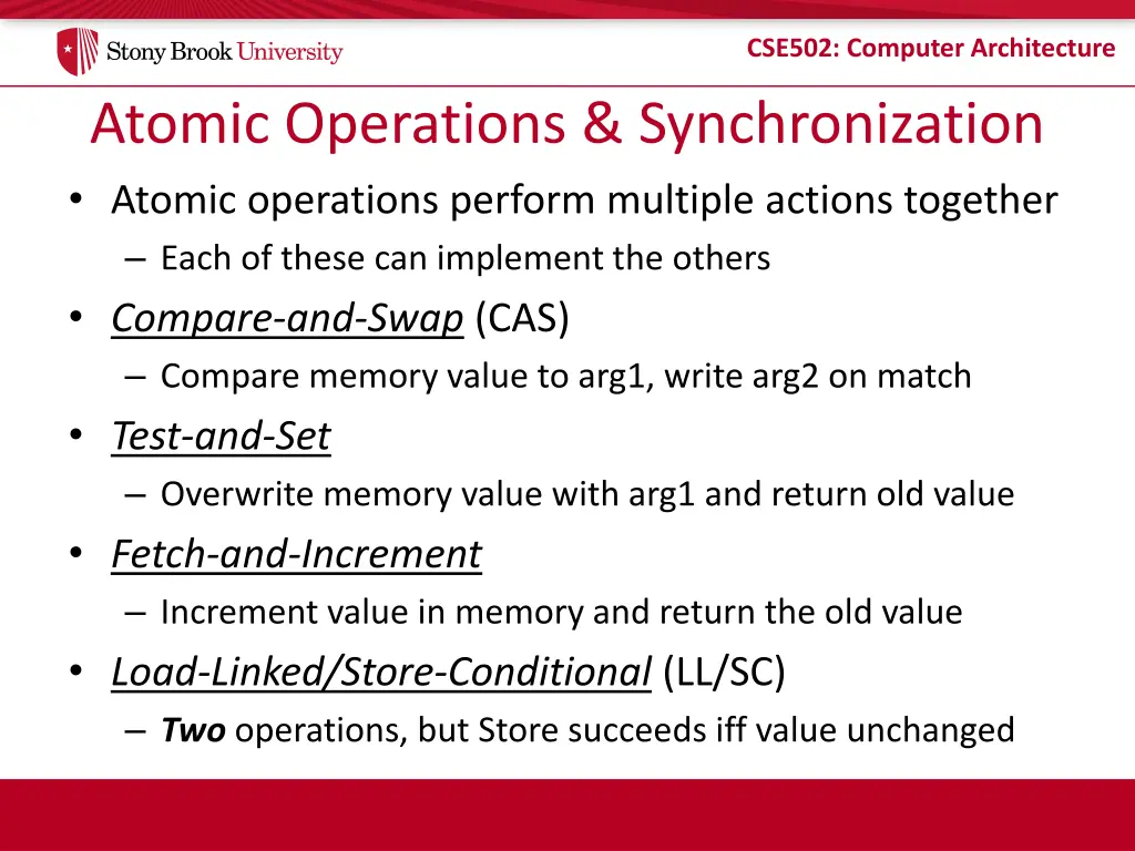 cse502 computer architecture 39