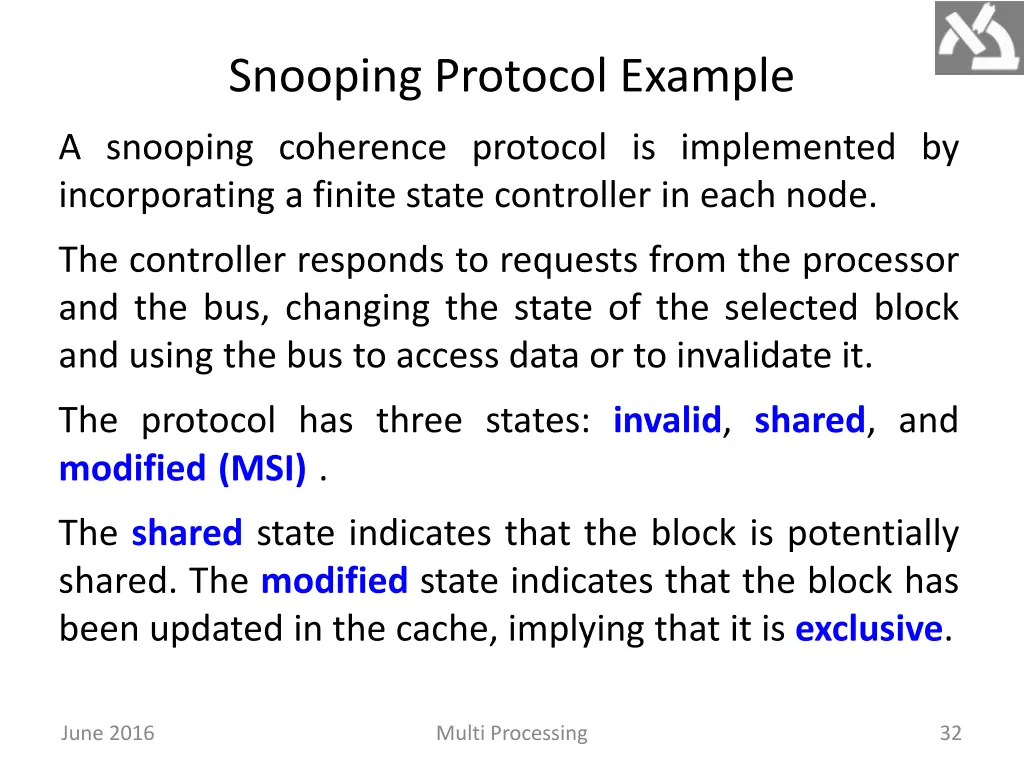 snooping protocol example