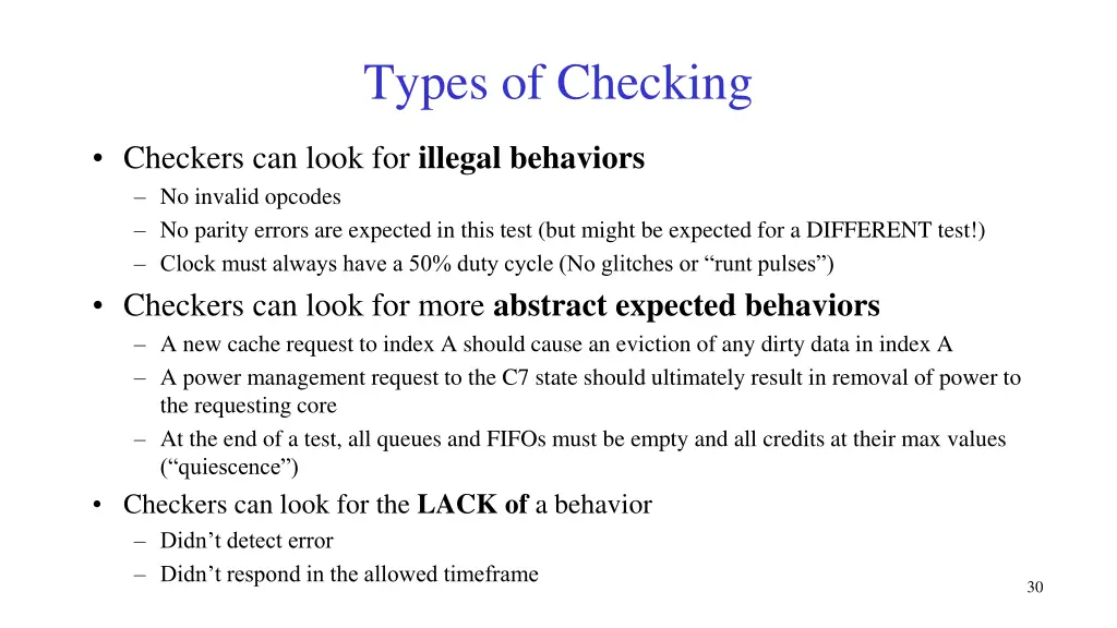 types of checking 1