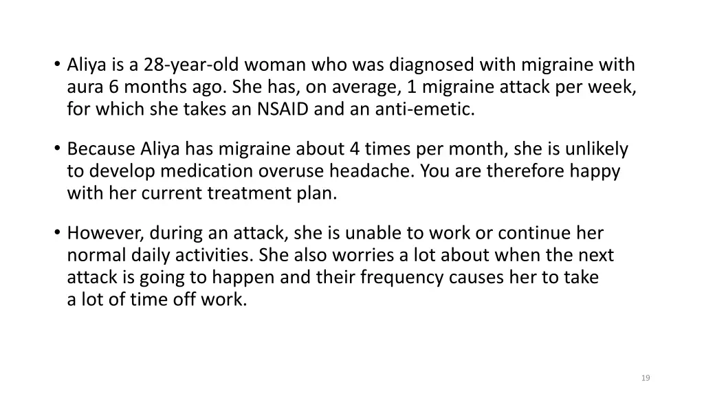 aliya is a 28 year old woman who was diagnosed