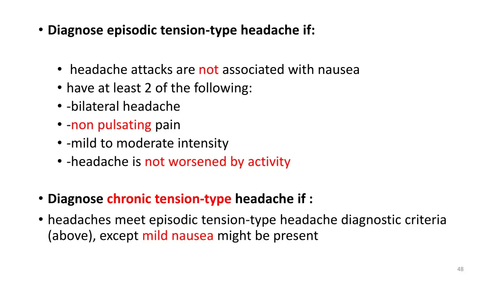 diagnose episodic tension type headache if