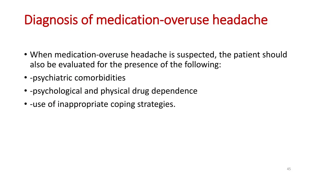 diagnosis of medication diagnosis of medication