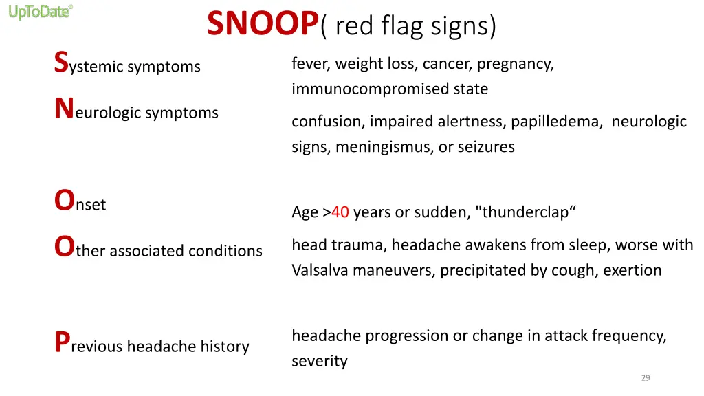 snoop red flag signs