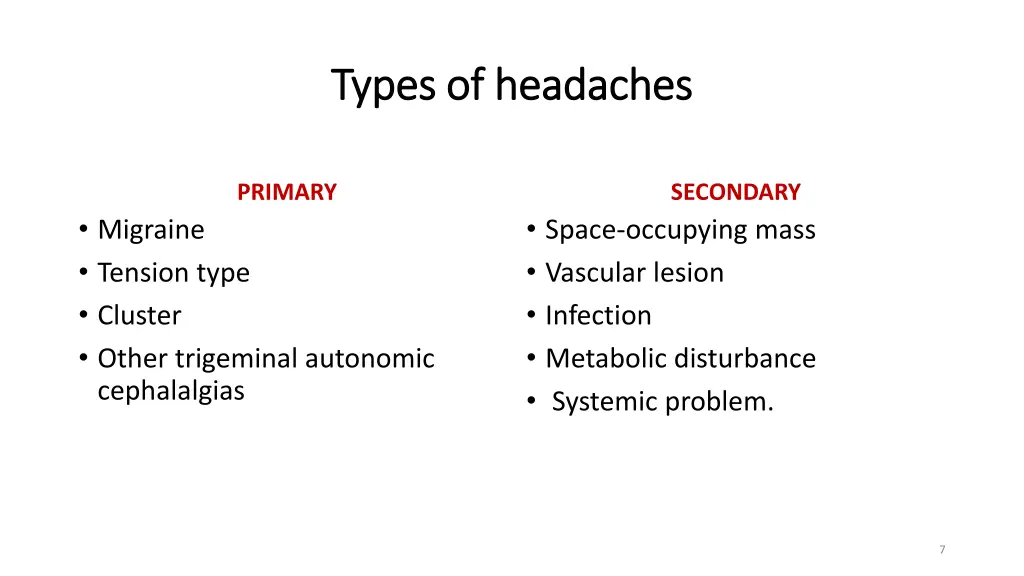 types of headaches types of headaches