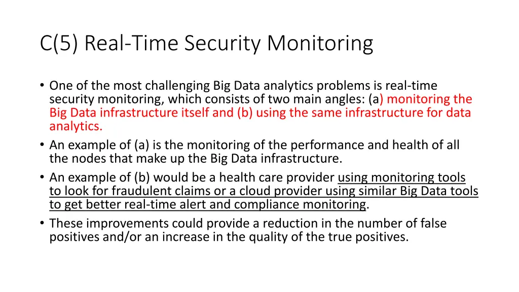 c 5 real time security monitoring