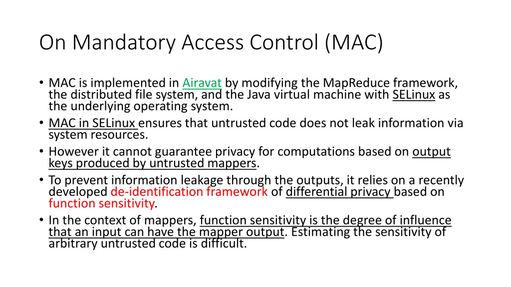 on mandatory access control mac