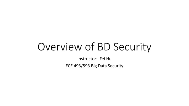 overview of bd security