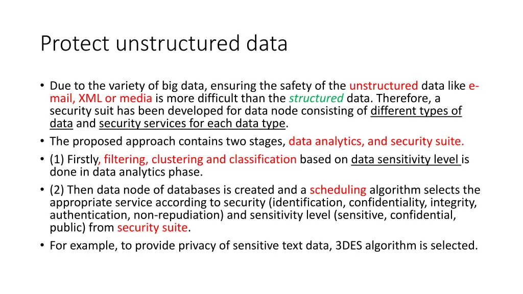 protect unstructured data