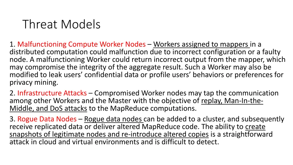 threat models