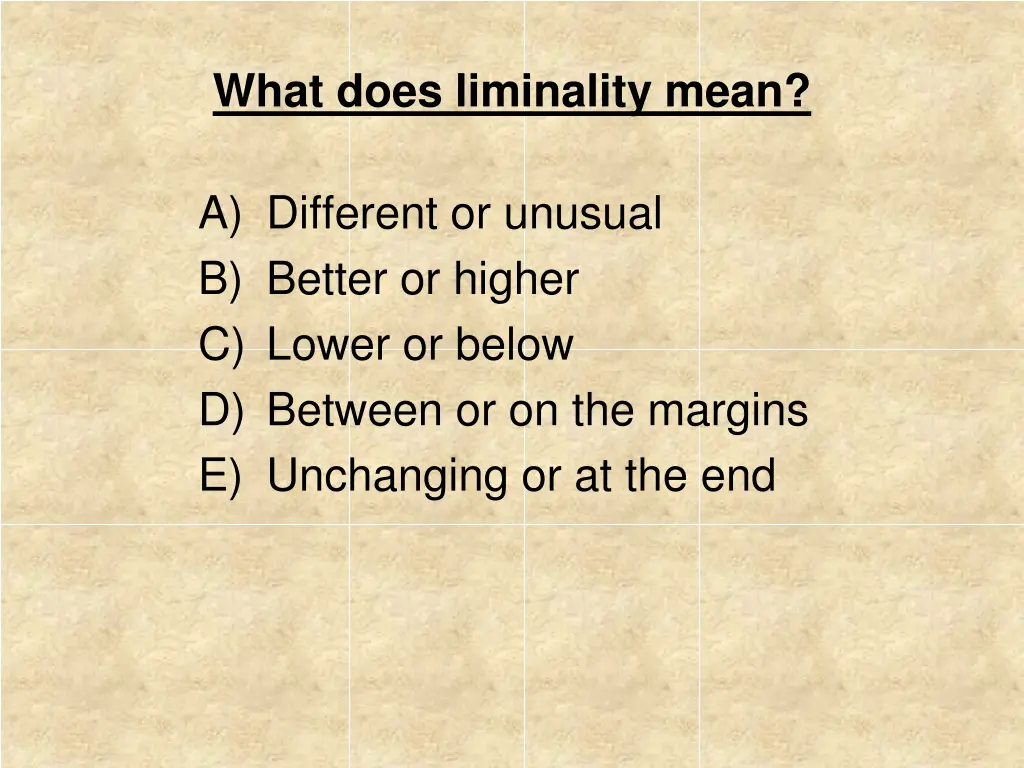 what does liminality mean