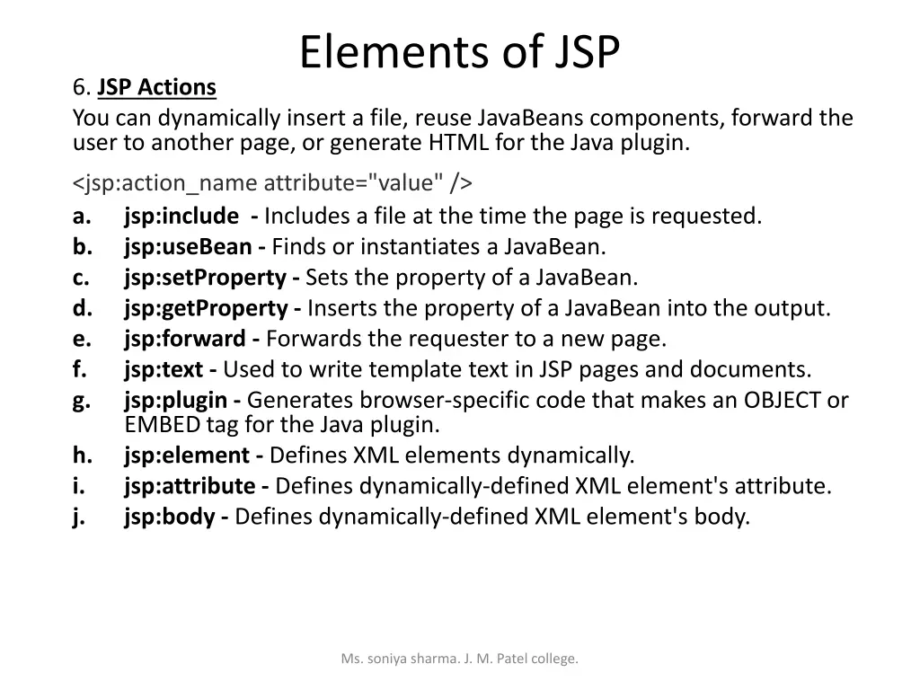 elements of jsp 3