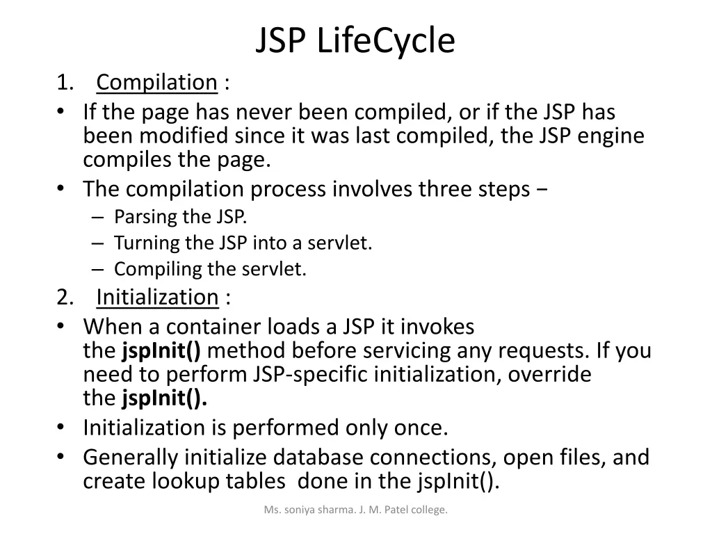 jsp lifecycle