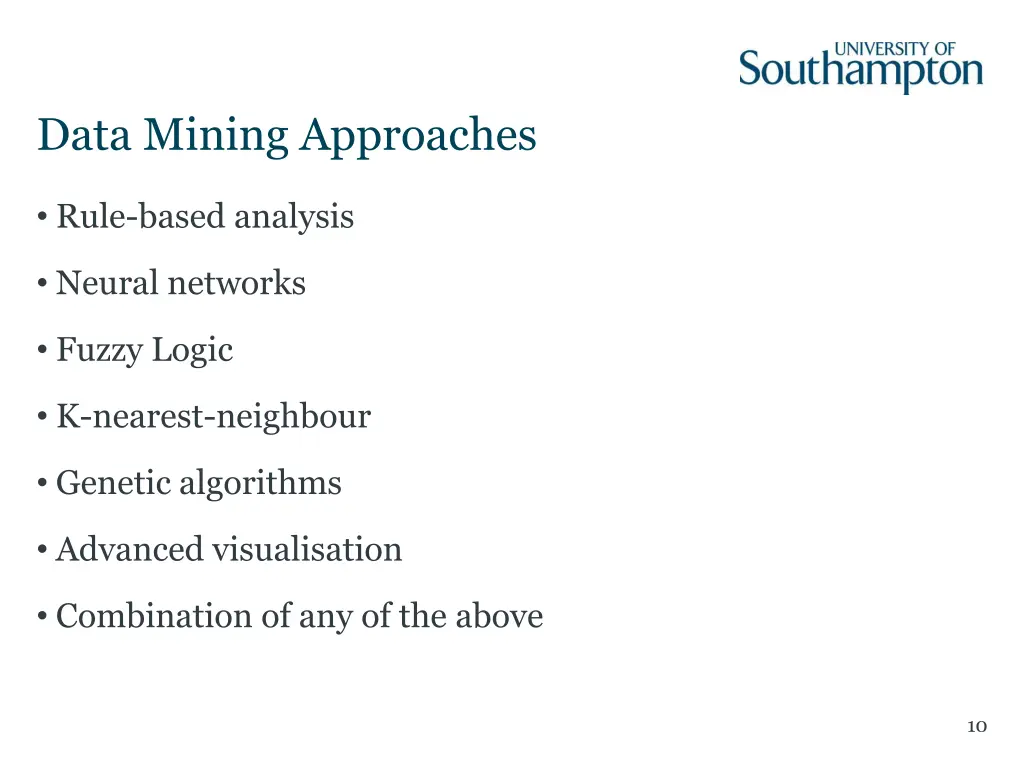 data mining approaches