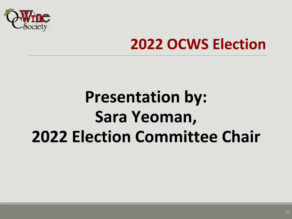 2022 ocws election