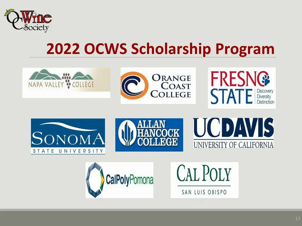 2022 ocws scholarship program