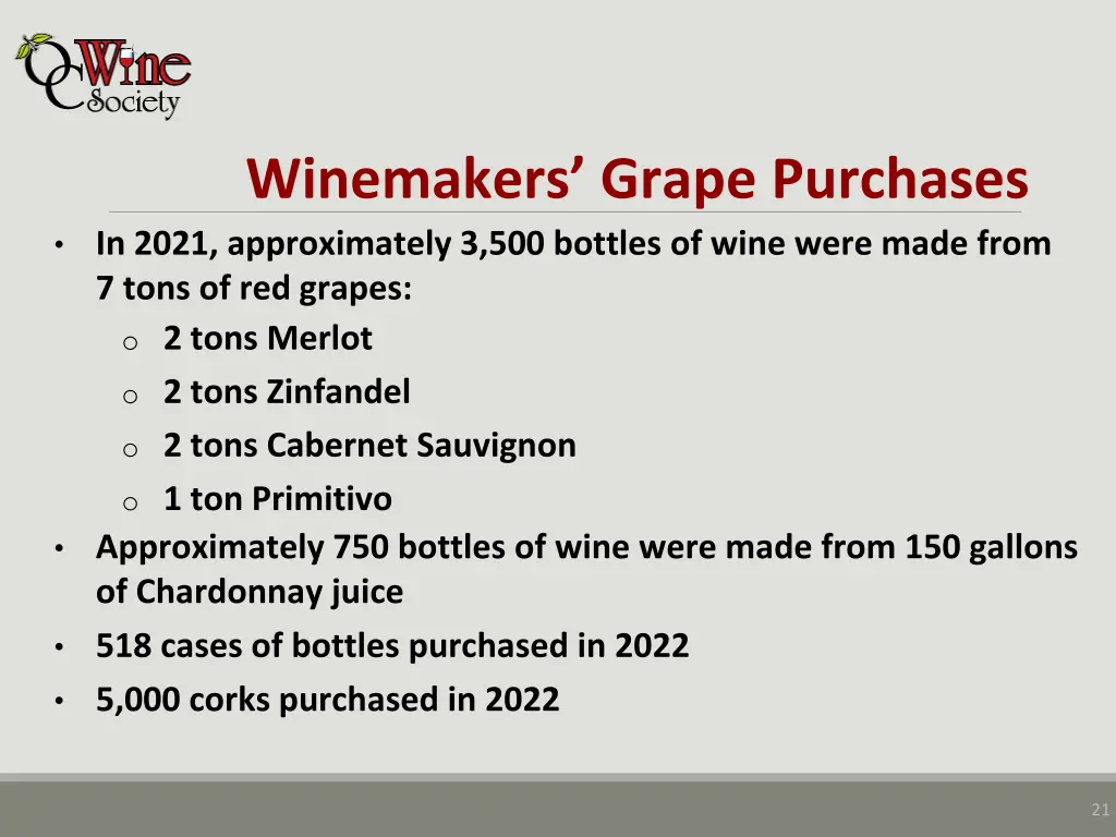 winemakers gr ape purchases