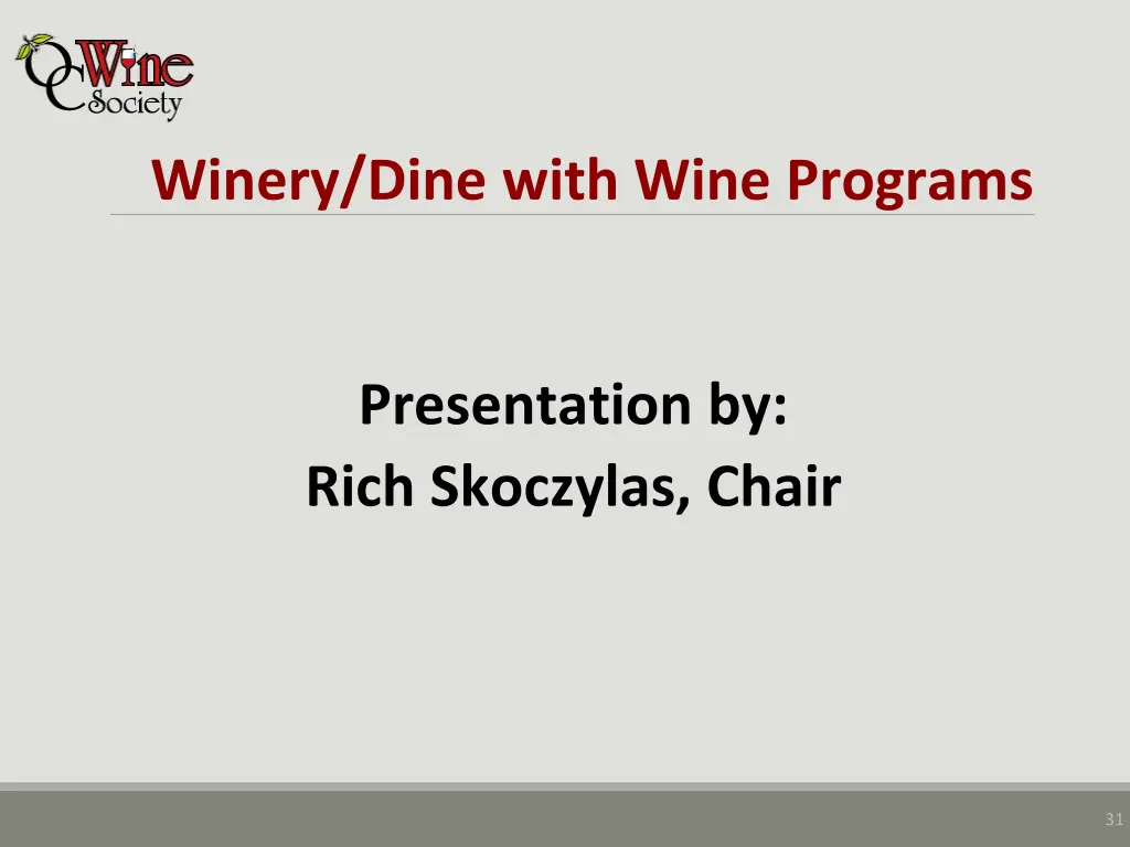 winery dine with wine programs