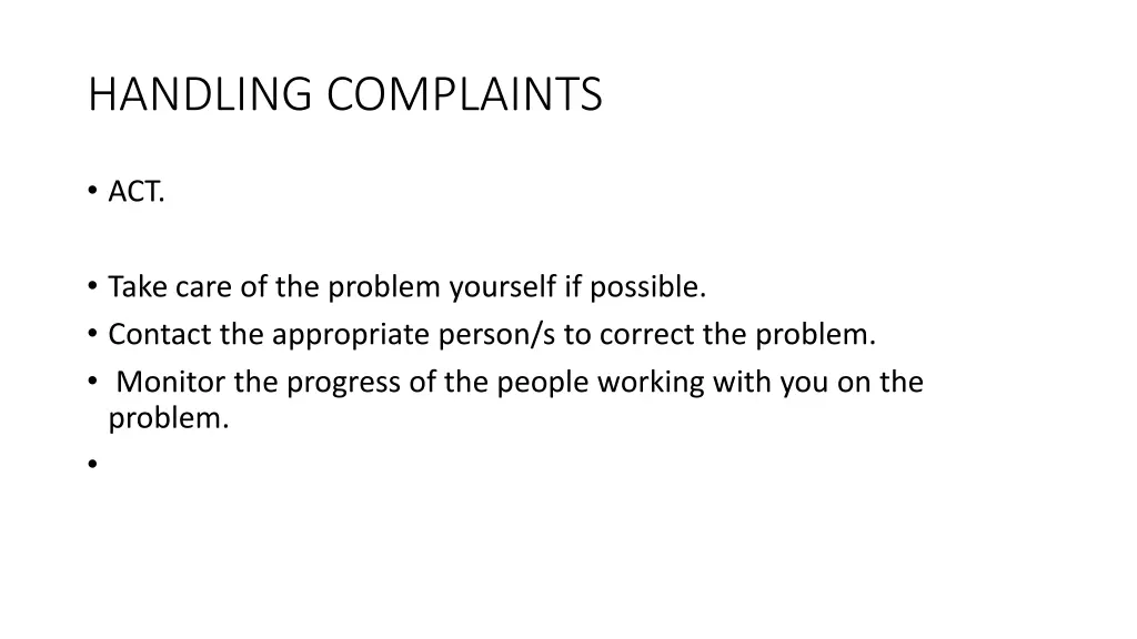 handling complaints 2