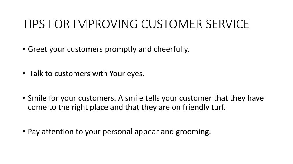 tips for improving customer service