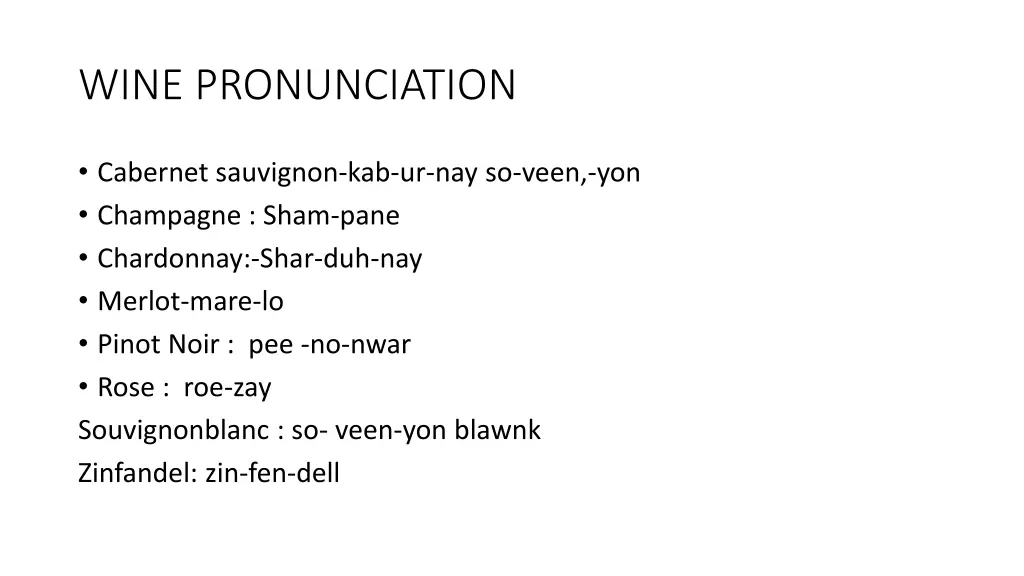 wine pronunciation