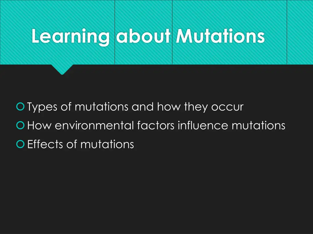 learning about mutations