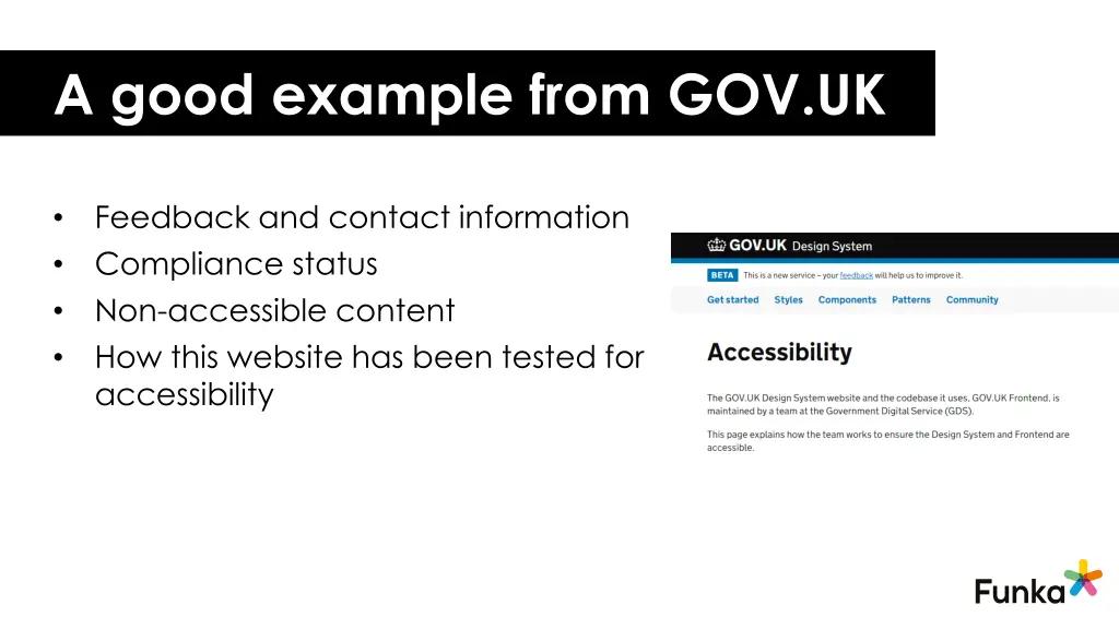 a good example from gov uk 1