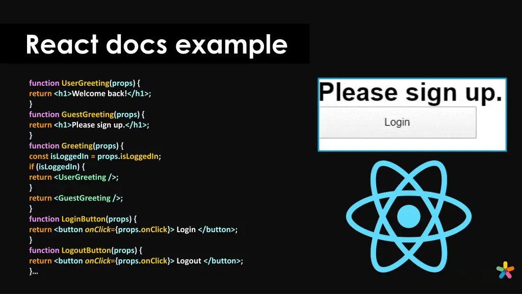 react docs example