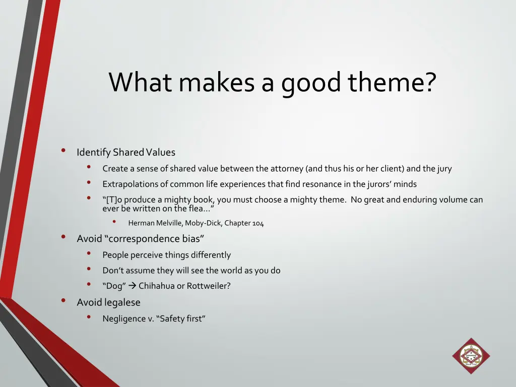 what makes a good theme 1