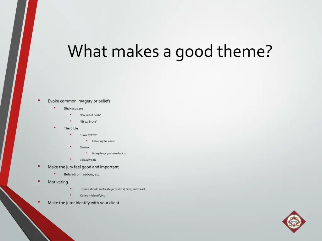 what makes a good theme 2