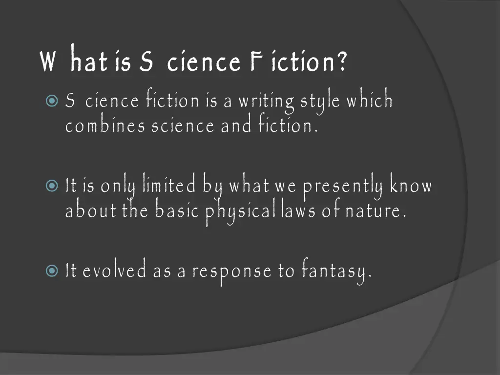 w hat is s cience f iction s cience fiction