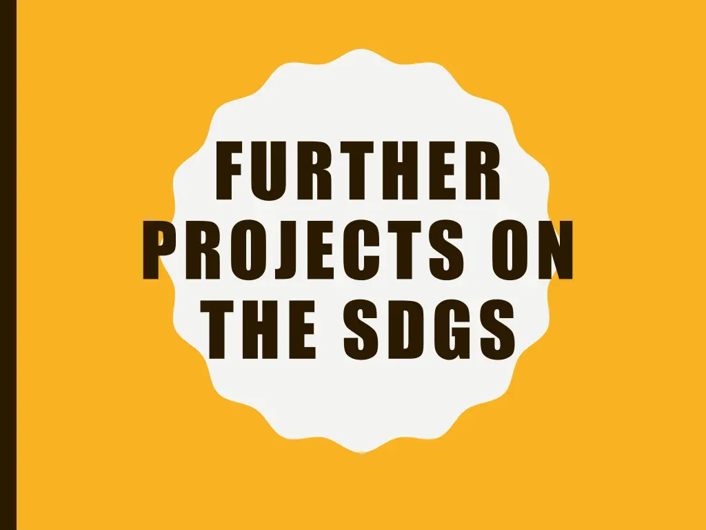 further projects on the sdgs