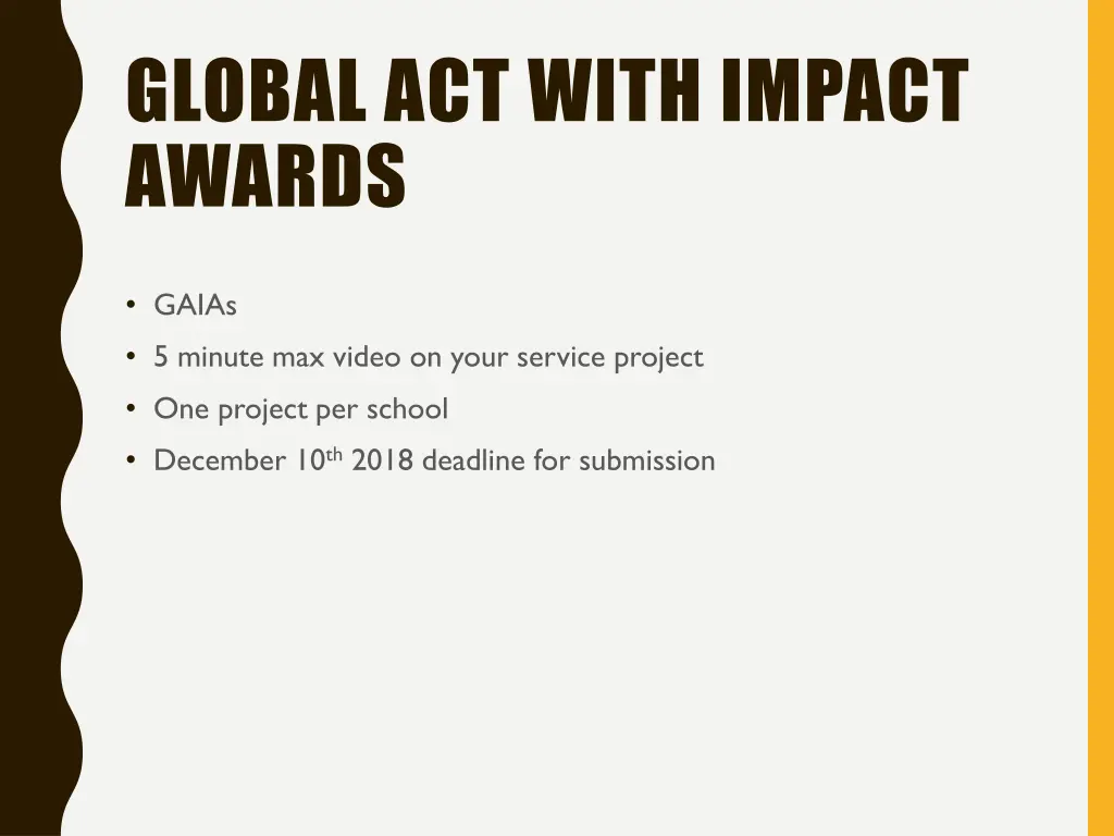 global act with impact awards