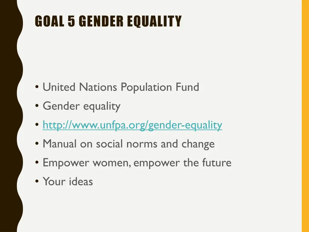 goal 5 gender equality