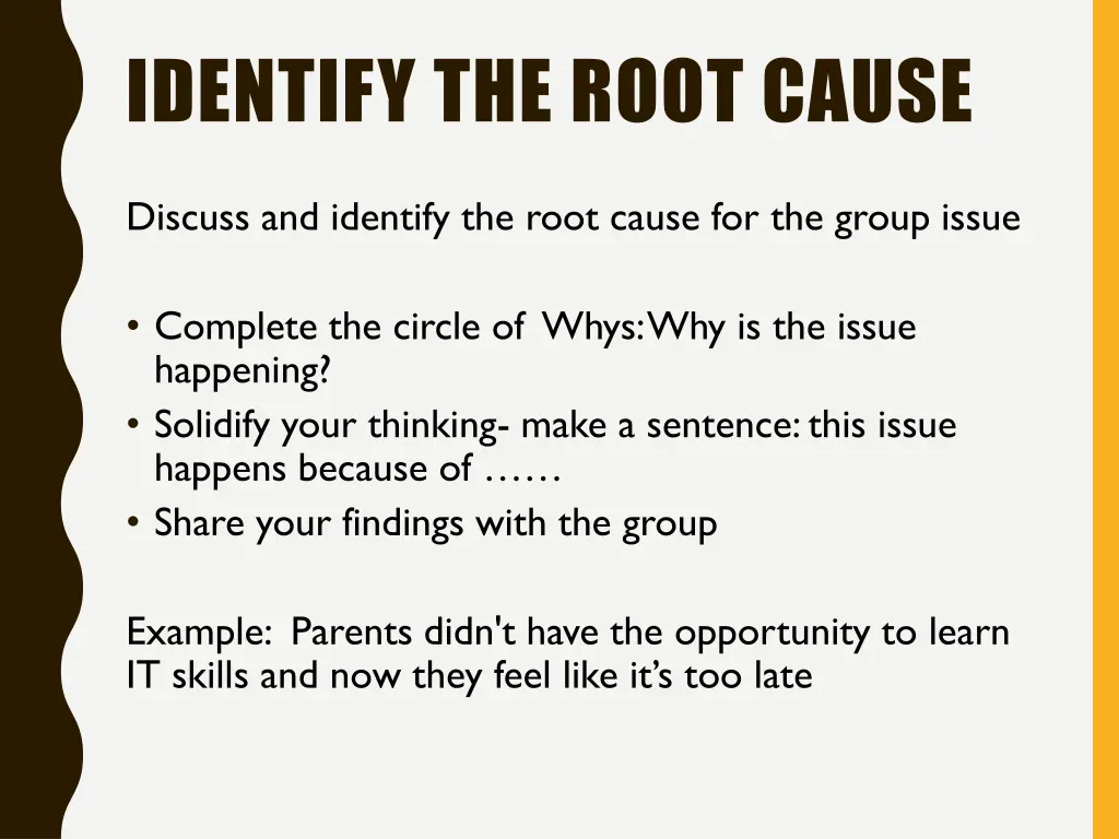 identify the root cause