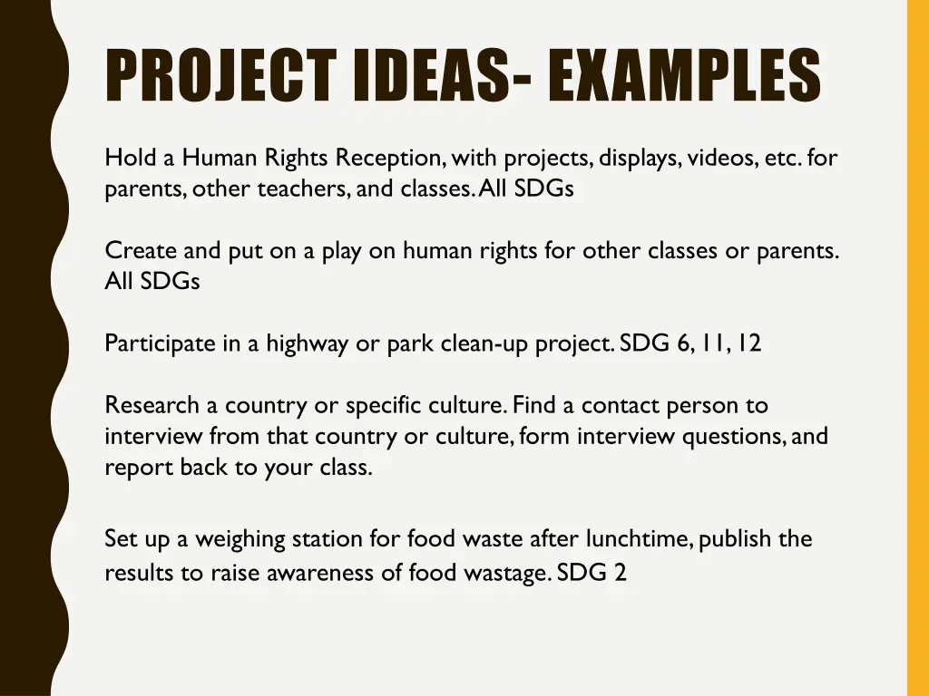 project ideas examples 1