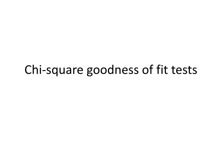 chi square goodness of fit tests