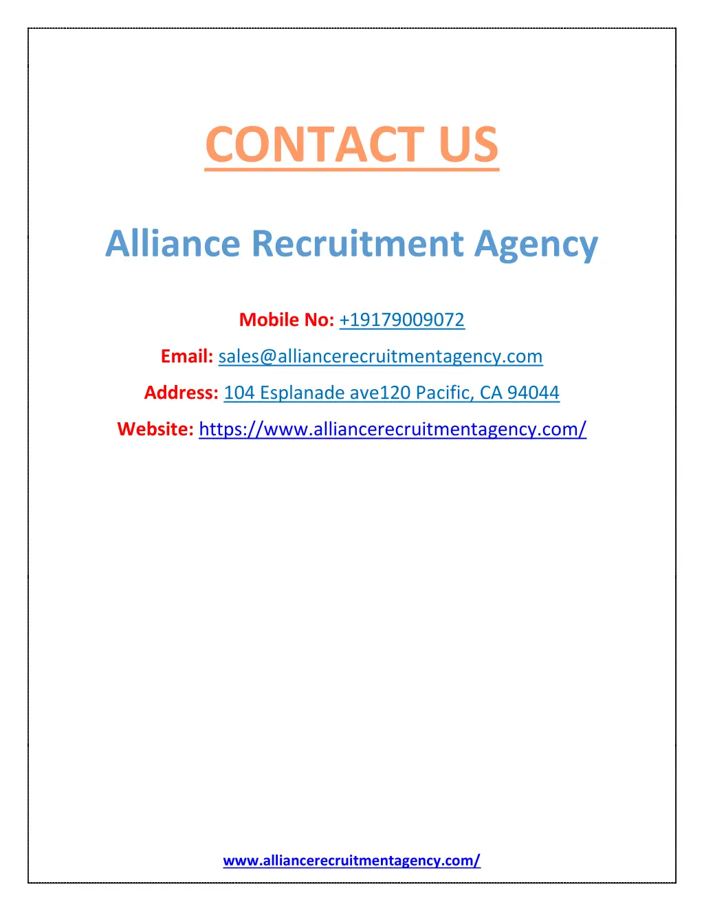 contact us