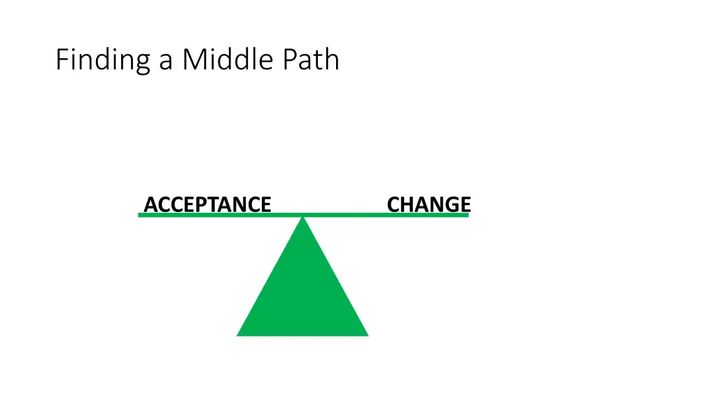 finding a middle path