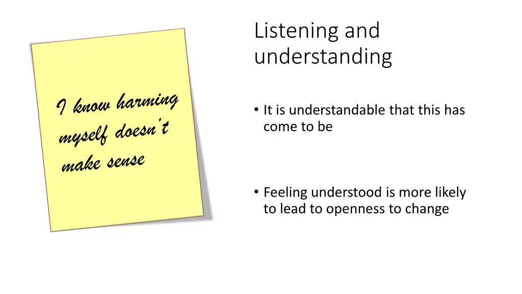 listening and understanding