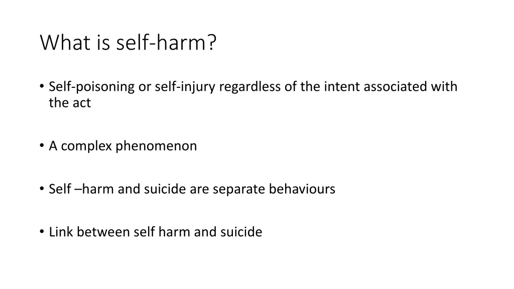 what is self harm