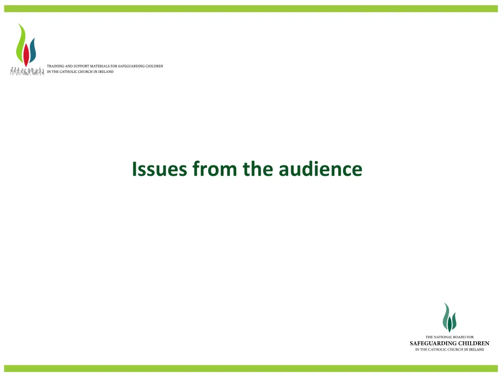 issues from the audience