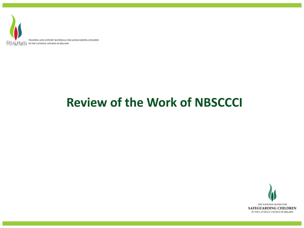 review of the work of nbsccci